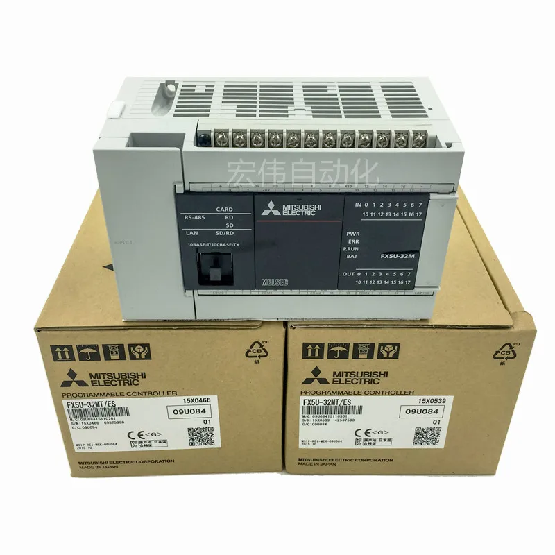 Japan's new original Mitsubishi PLC FX5U-80MT/ES programmable controller is included.