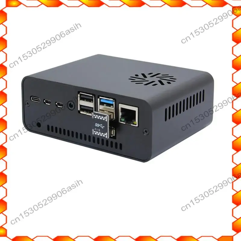 -AT52 Naspi Kit + حافظة معدنية + لوحة توسيع X823 + لوحة X-C1 + مروحة PWM لخادم تخزين القرص الصلب SATA HDD/SSD