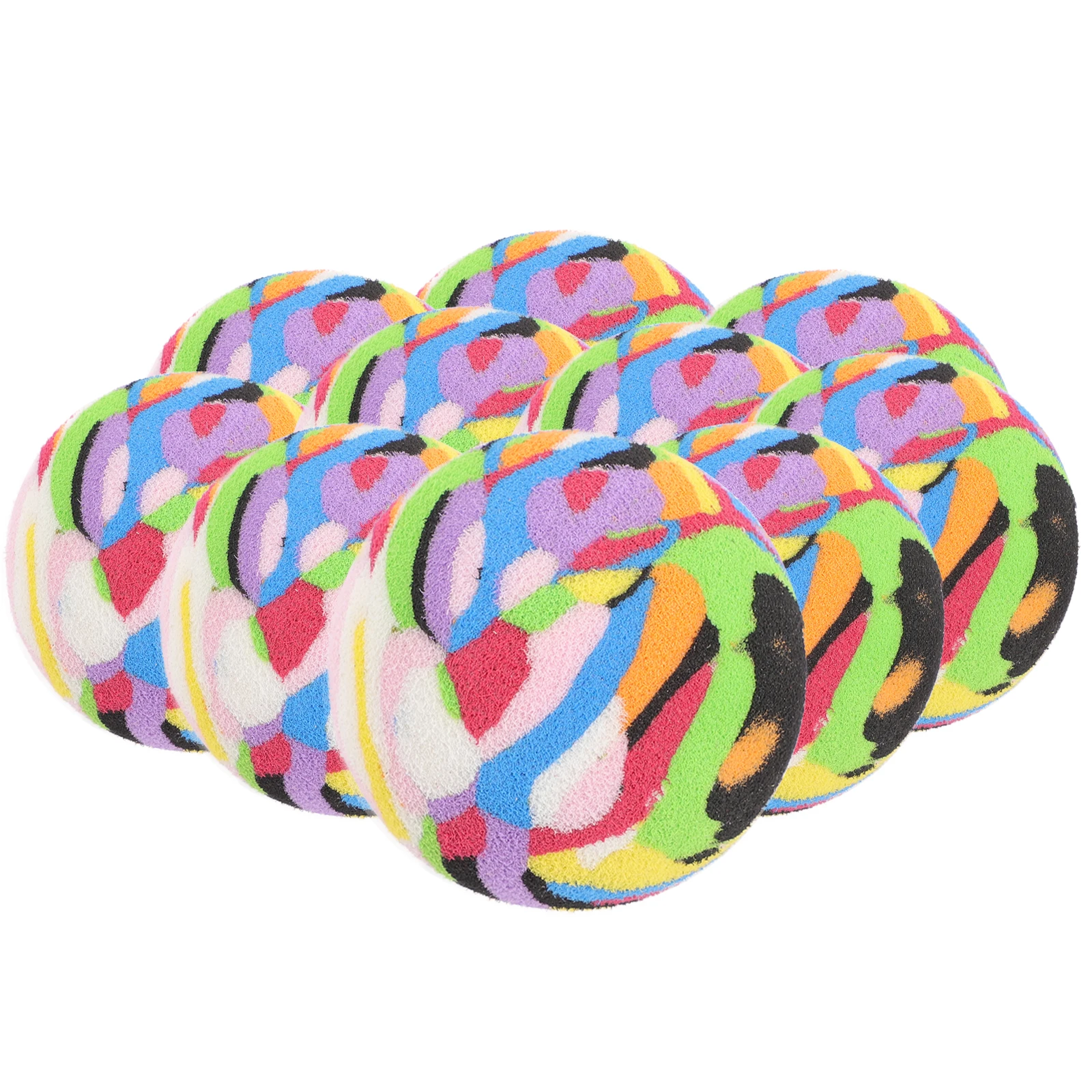 

10 Pcs Golf Balls Practice Compact Swing Eva Wear Resistant Reusable Kids Training Balls Colored Sponge