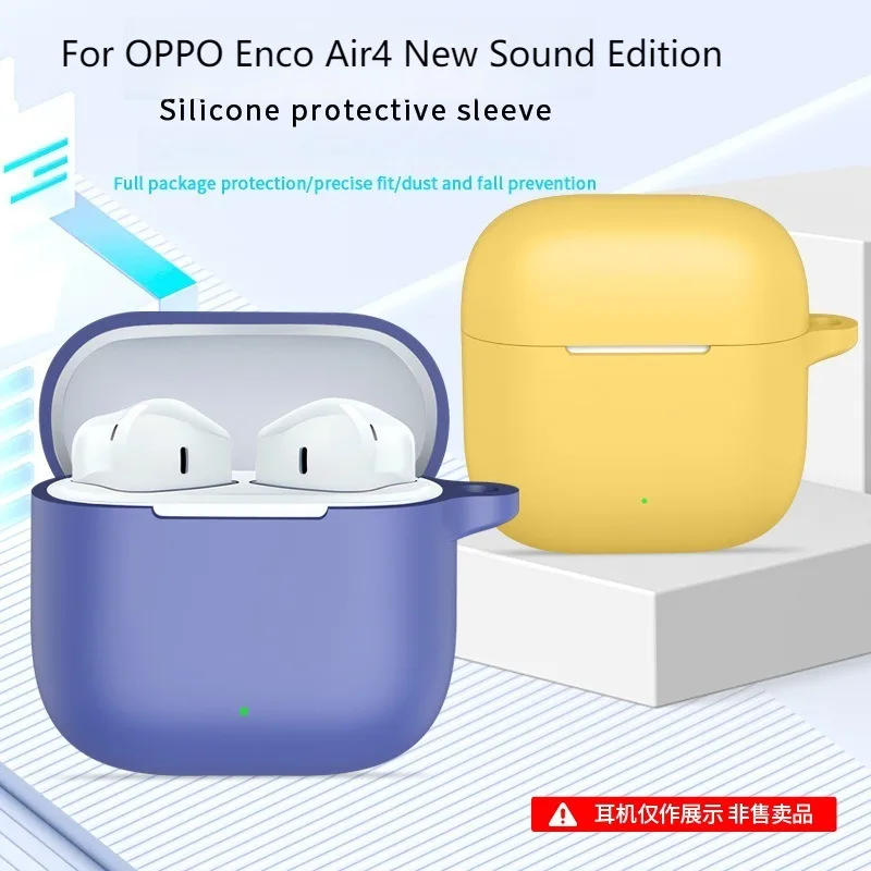 

Anti-fall Dust-proof Silicone Earphone Covers For OPPO Enco Air4 New Sound Edition Protective Sleeves for Earbuds Charging Box