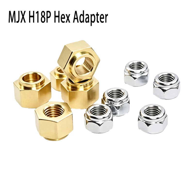 Brass Wheel Hex Hub Adapter Hexes For MJX Hyper Go H18P RC Car Upgrade Kit With Nut Extension Accessories