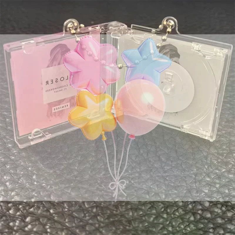 1Pc Peripheral Memorial Blank Album Pendant NFC Mini CD Case Keychain DIY CD Player Styling Idol Support Backpack Charm Gift