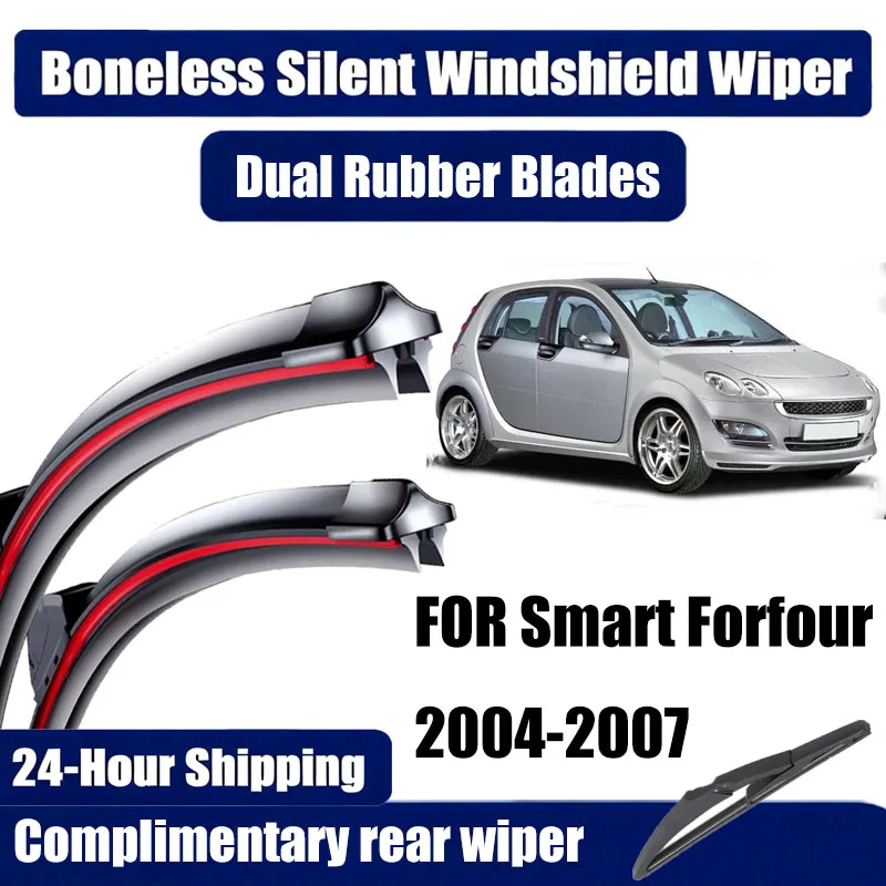 

3Pcs Front Rear Windscreen Wiper Blades Set For Smart Forfour W454 2007 2006 2005 2004