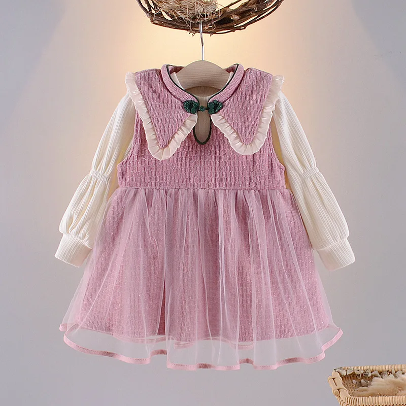 

Children's Clothing Wholesale 2024 New Dress for girls clothes Long-sleeved Autumn