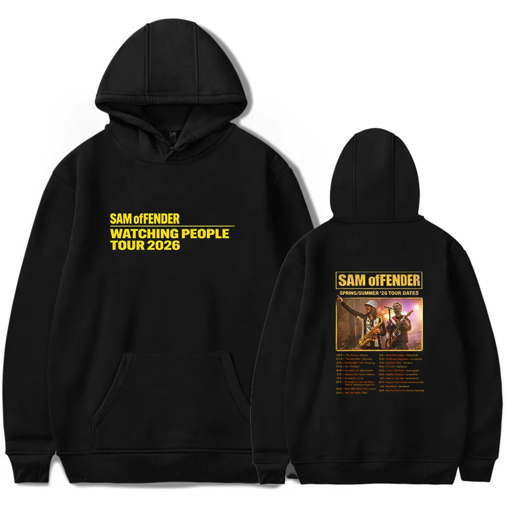 

Худи Sam Fender 2026 People Watching TOUR, унисекс, в стиле ретро, с длинными рукавами, спортивная толстовка с капюшоном