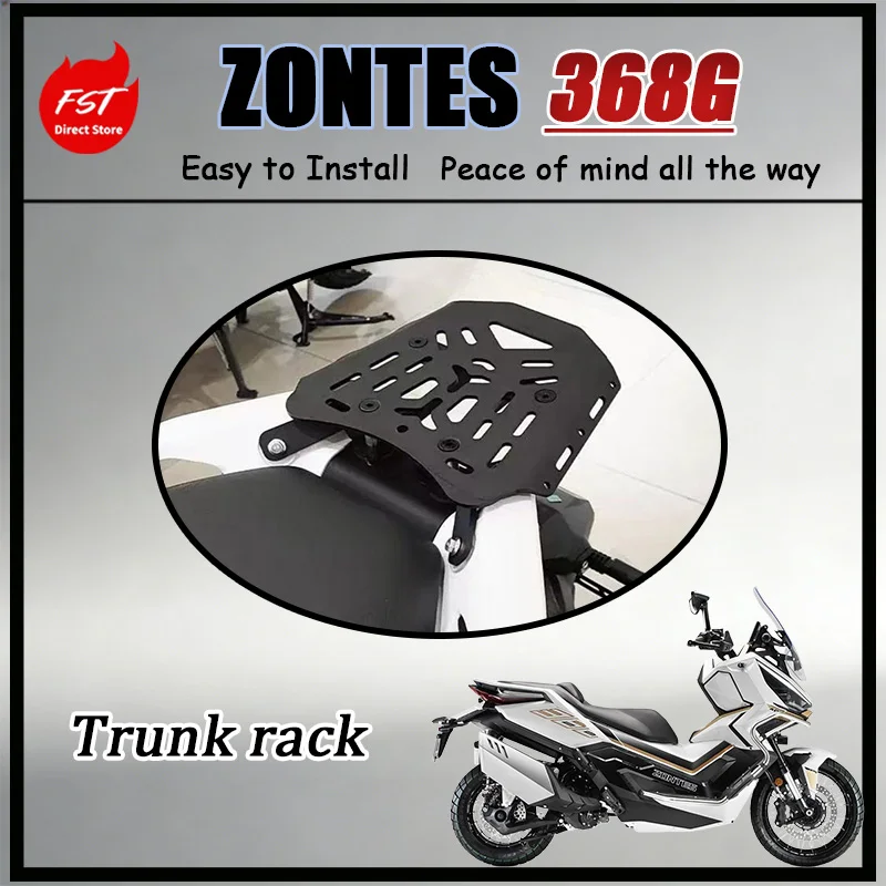 FOR ZONTES 368G Matte Black Rear Luggage Frame Carbon Steel Tail Box Support Accessory for Scooter Stylish Rear End Enhancement
