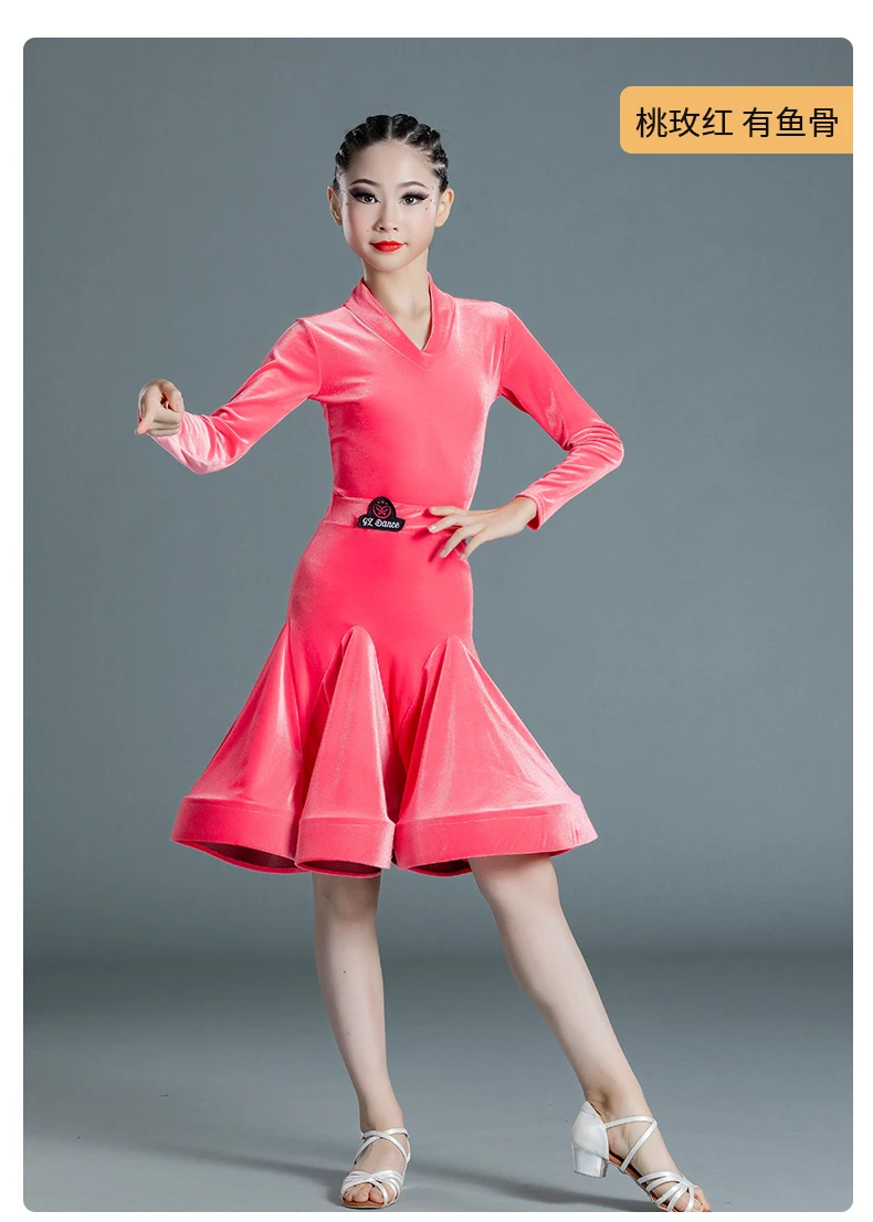 2024 New style Children's Latin Dance Dress Girls' Dance Practice Clothing Girls' Online Celebrity Latin Competition Grade Exami