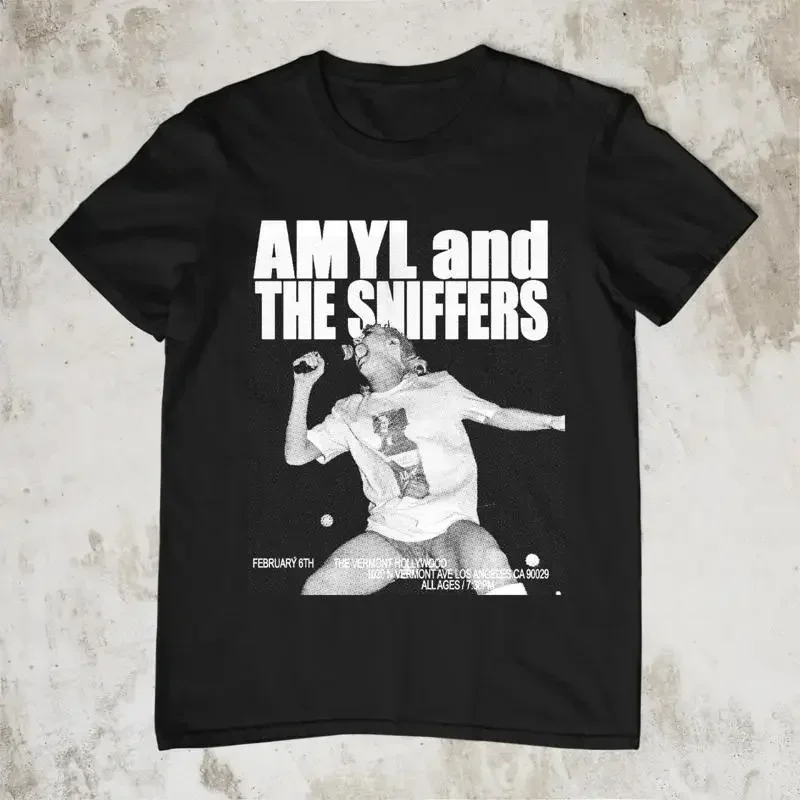NEW Rare Amyl And The Sniffers Black Size S to 5XL GifT T Shirt
