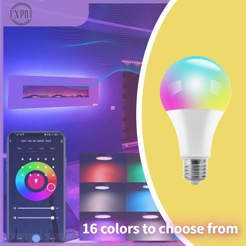 

LED E27 Tuya WiFi Smart Light Bulb Smart Home RGB Dimmable Lamps Smart Life App Voice Control With Alexa Google Assistant Alice