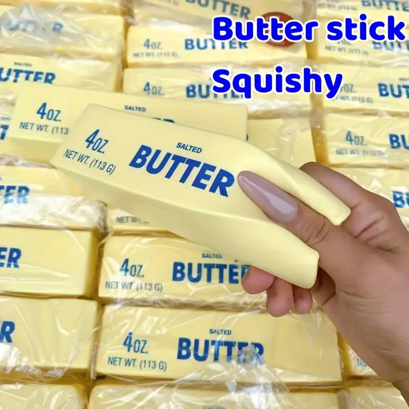 Squishy Butter Stick Slow Rebound Squeeze Toy for Kids Adult Soft Stress Relief Pop Fidget Toys Halloween Christmas Gifts