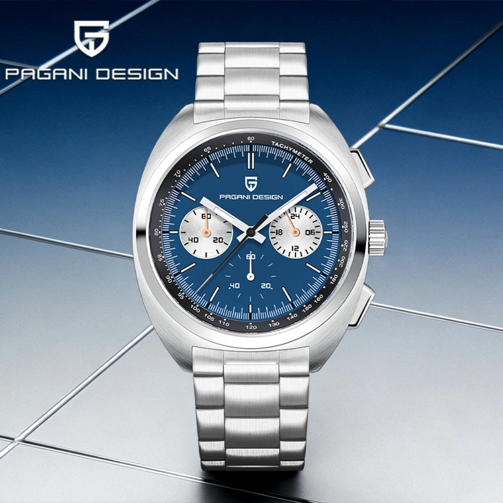 

2026Pagani design men's watch fashion quartz watch all-steel men's sports chronograph top sapphire waterproof clock reloj hombre