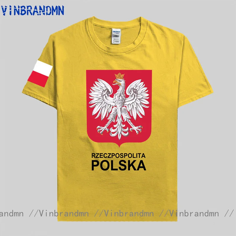 Poland Mens T Shirts Polish Pole Jerseys Hip Hop Nation Team Cotton T-shirt Fitness Clothing Tops Tee Country POLSKA POLAK Shirt