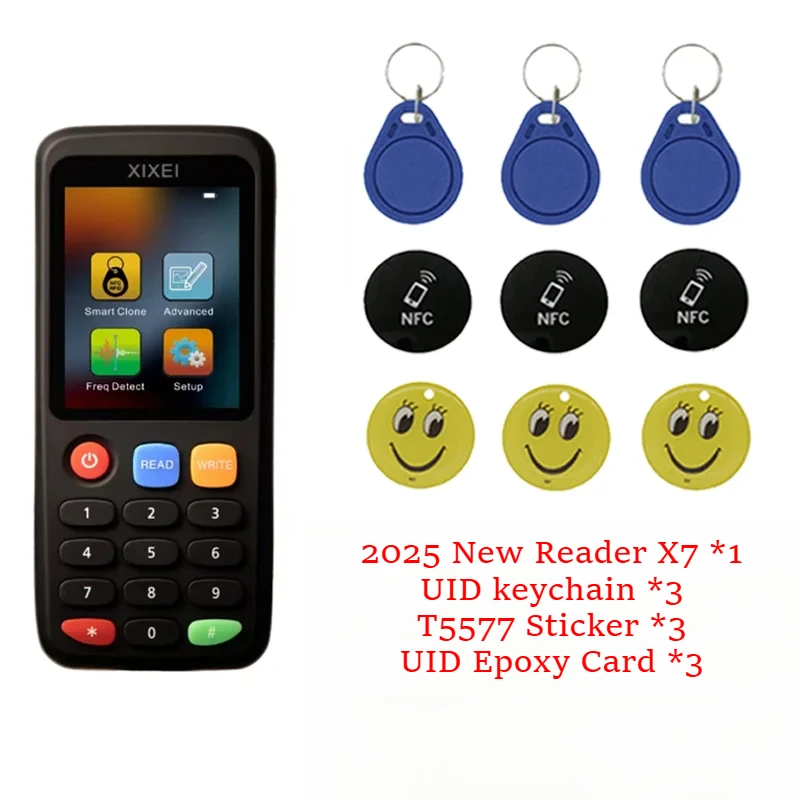 Nieuwe Rfid Smart Card Reader X7 125 khz Badge Copier 13.56 mhz Nfc Decoder Duplicator Ic Id Chip Tag Kloon Ntag213 215 Sleutel Schrijver