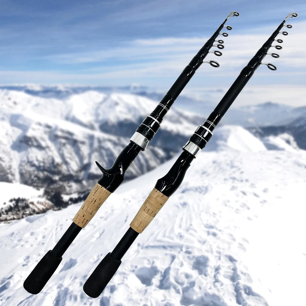 

Карбоновая удочка для приманки 1,5 м, 1,8 м, 2,1 м, 2,4 м, ультралегкий телескопический спиннинг, кастинговое удилище для ловли форели, окуня, джиггинг 8-15 фунтов