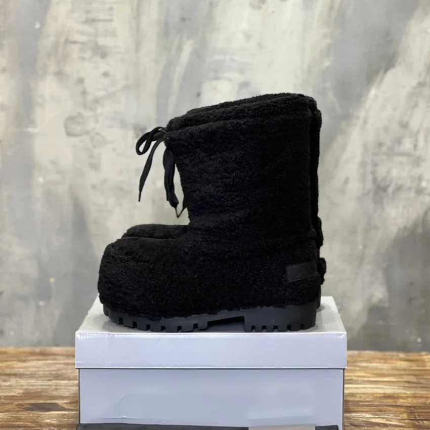 

Подарок на день рождения для пары, ботинки на овчиной на массивной подошве, прочная модная нежная обувь премиум-класса, аксессуары для обуви на высоком каблуке