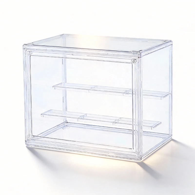 Spielzeug-Organizer, Transparenter Faltbarer PET Stapelbarer Vitrinenschrank, Staubdichte Aufbewahrungsbox für Actionfiguren und Miniaturen