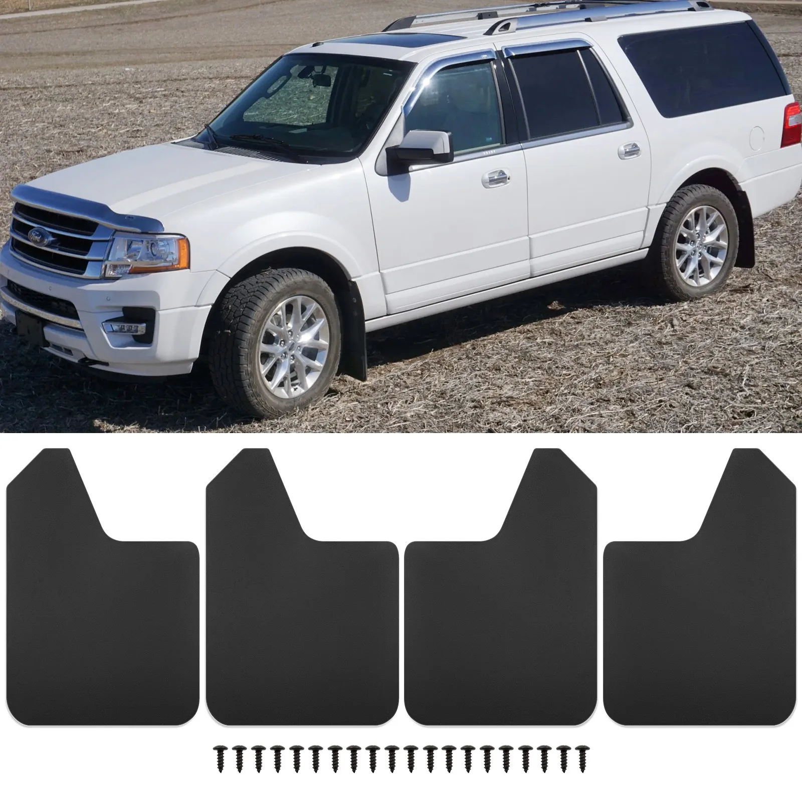 

For Ford Expedition 4PCS Wide Rally Mud Flaps Splash Guards Mudguards Rubber