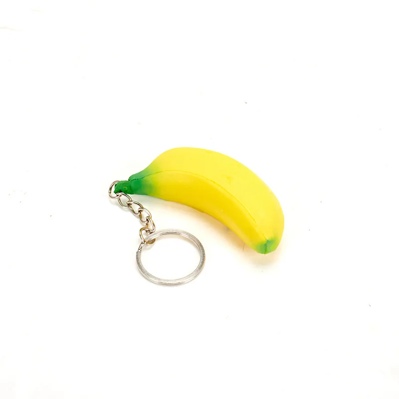 banana squishy keychain Kids Funny Pinch Squishy Fingertip Stretch Banana Keychain