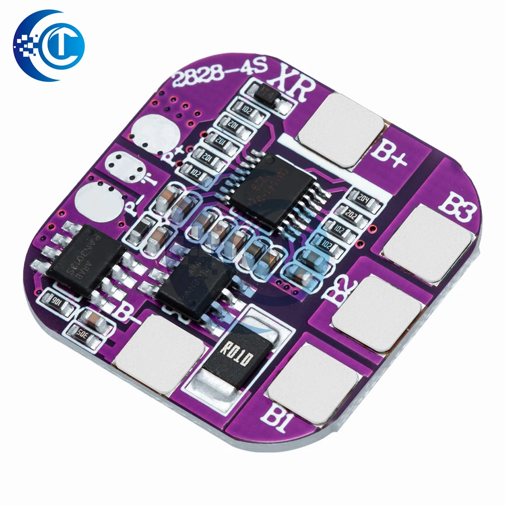 لوحة حماية لبطارية الليثيوم حماية لدرجة الحرارة وفصل الفصل ، عبوات منفذ BMS نفسها ، V ، 4S ، 5A ، 7.5