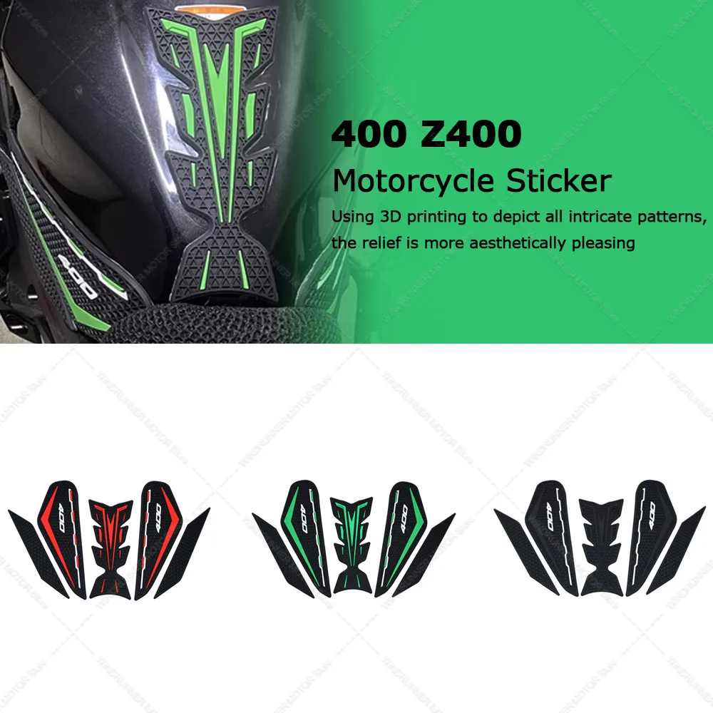 

For N--JA 400 Z400 Motorcycle Accessories Rubber Tank Pad Stickers Kits Protection Thicken Stickers Body Anti Slip Protection