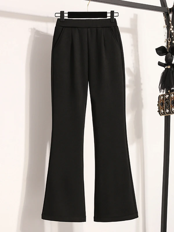 

Новые женские джинсы с высокой талией, осенние, из термохлопка, прямого кроя, повседневные брюки для женщин, зимние теплые, с эффектом похудения