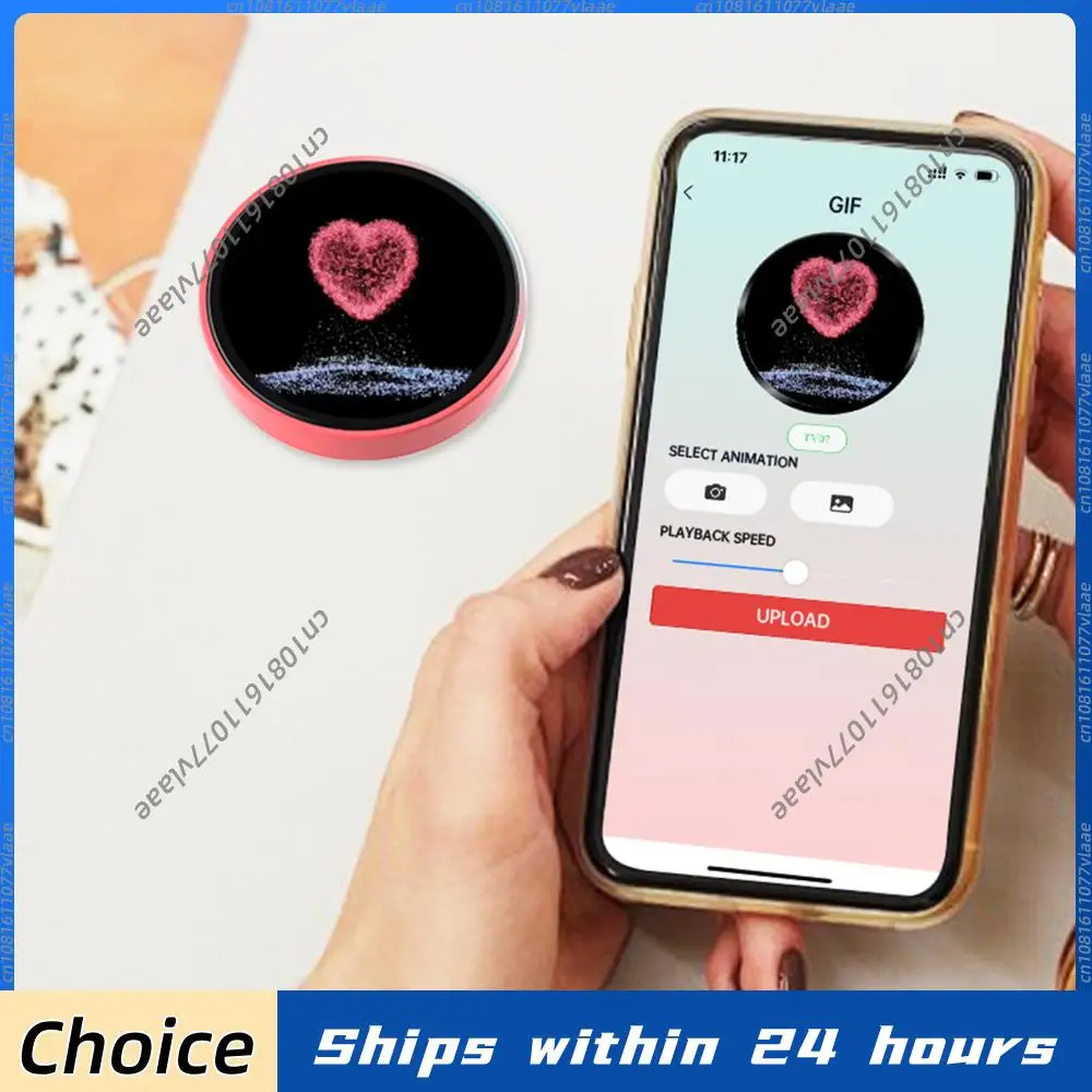 

Настраиваемый электронный аниме-бейдж APP с Bluetooth 5.4, 1.85-дюймовым IPS-экраном, динамическим дисплеем GIF/Видео/Маркеры, 4 режимами работы от аккумулятора