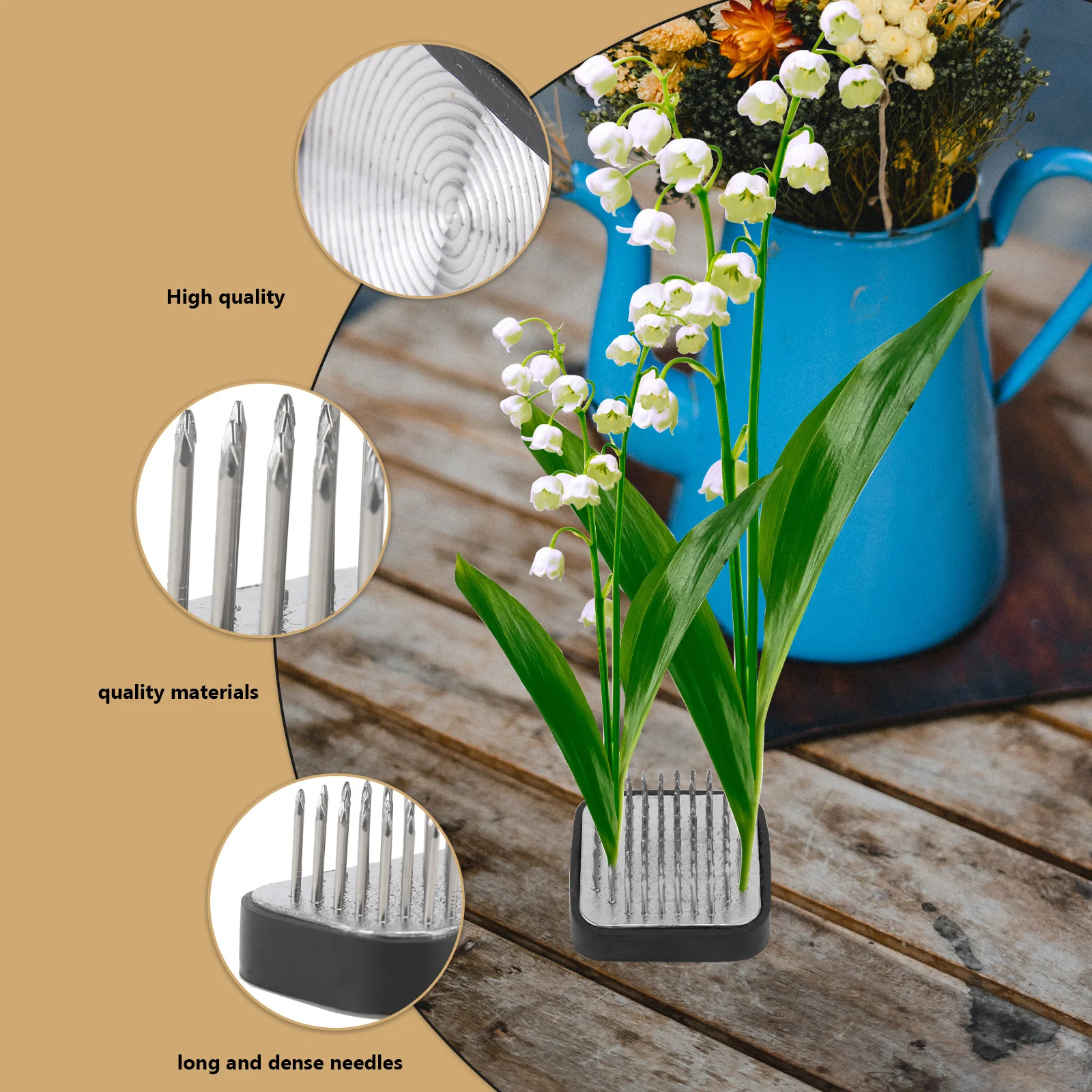 

Stainless Steel Needle Set for Flower Arrangement Holder Art Prop Tool Dense Needles Reusable Home SupplyFlower Decor Accessory