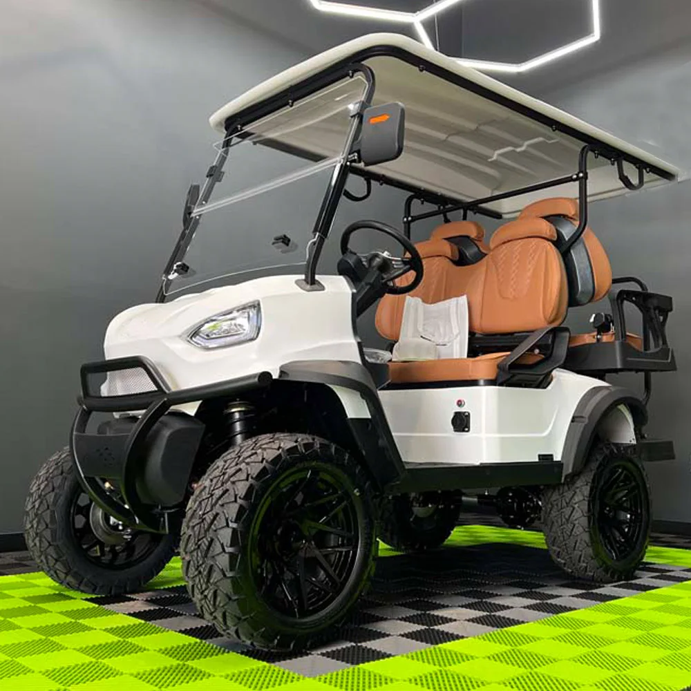 2024 High Quality Off-road Club 48V 72V  Electric Golf Carts Off-Road Tires 4 6 Seater Golf Buggy Price