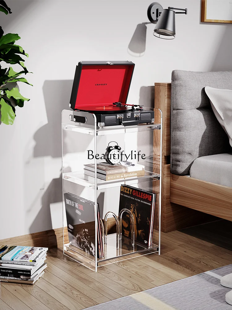 Acrylic Jukebox Storage Rack Creative Floor Magazine Book Storage Rack Modern Simple Shelves