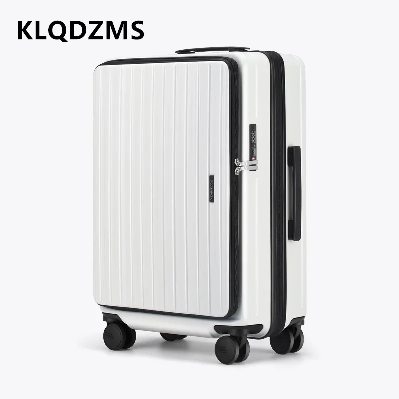 

KLQDZMS Carry-on Travel Luggage Side Opening 20 Inch Men's Zipper Boarding Case 24"28" PC Trolley Case Women's Cabin Suitcase