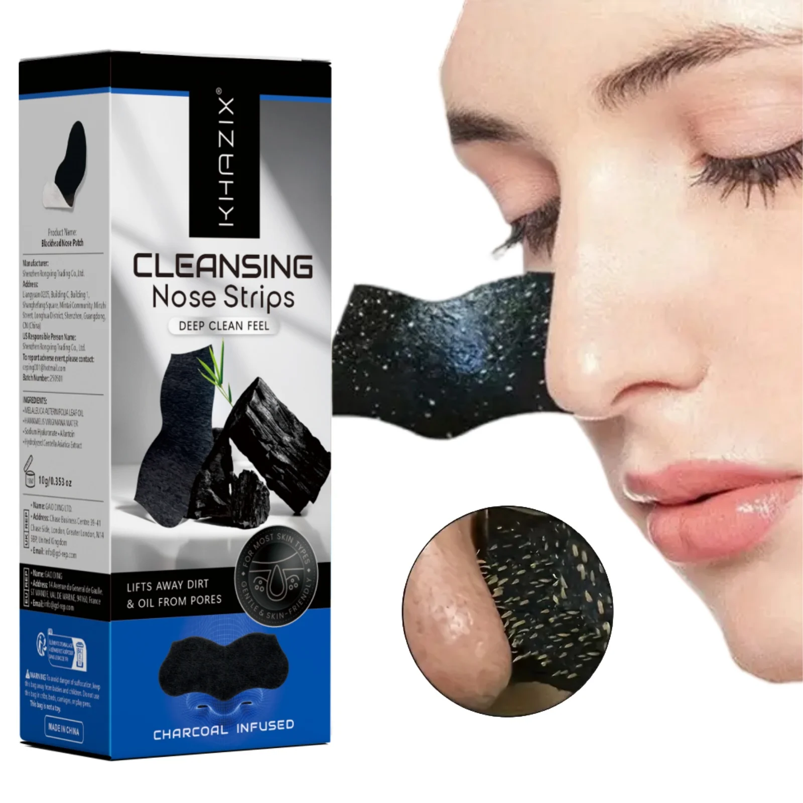 Plant Nose Strips, Blackhead Remover, Deep Cleansing Exfoliating Mask, Pore Minimizing Oil Control Strips for Nose