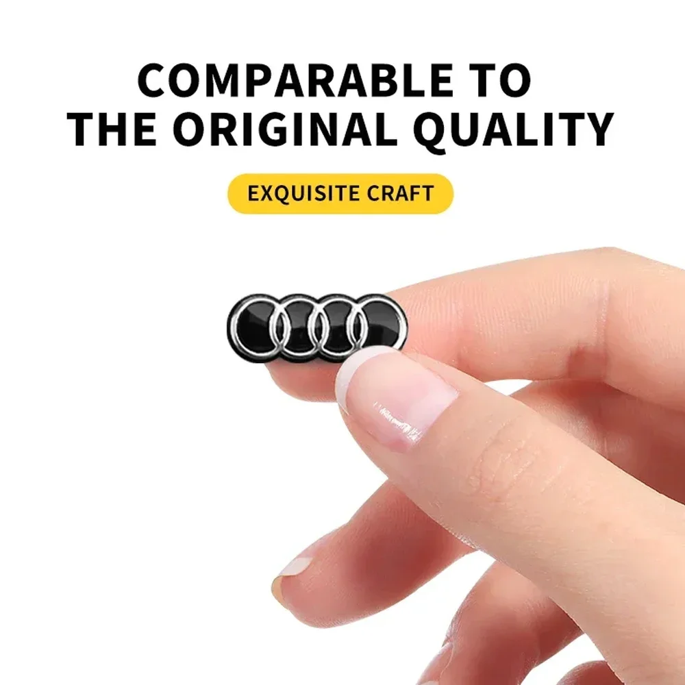 5/10pcs 14MM 16MM Car Remote Key Aluminum Logo Sticker For Audi sline C7 C6 A5 Q5 Q7 A7 Q3 TT A4 B8 B6 B7 B9 A3 8P 8V 8L A6