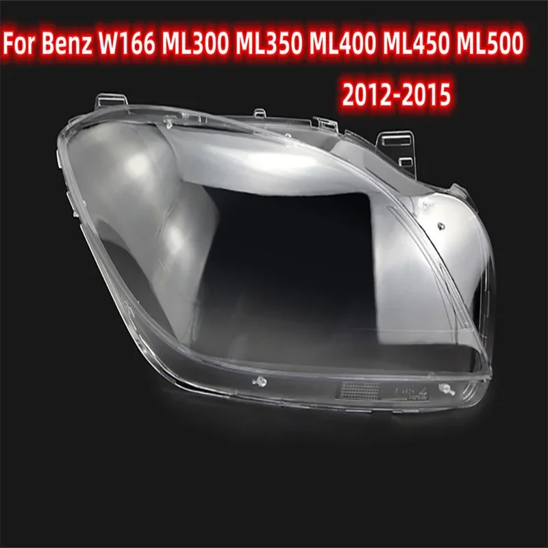 HTTCY For Benz W166 ML300 ML350 ML400 ML450 ML500 2012~2015 front Car Headlight Cover Lens Shell Lampcover Lampshade Headlamp