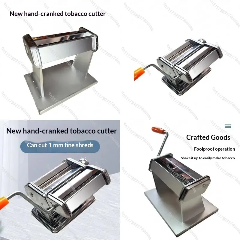 Manual Tobacco Herb Shredder Stainless Steel Blades Fast Uniform Leaf Cutting Portable Cutter for Home Use