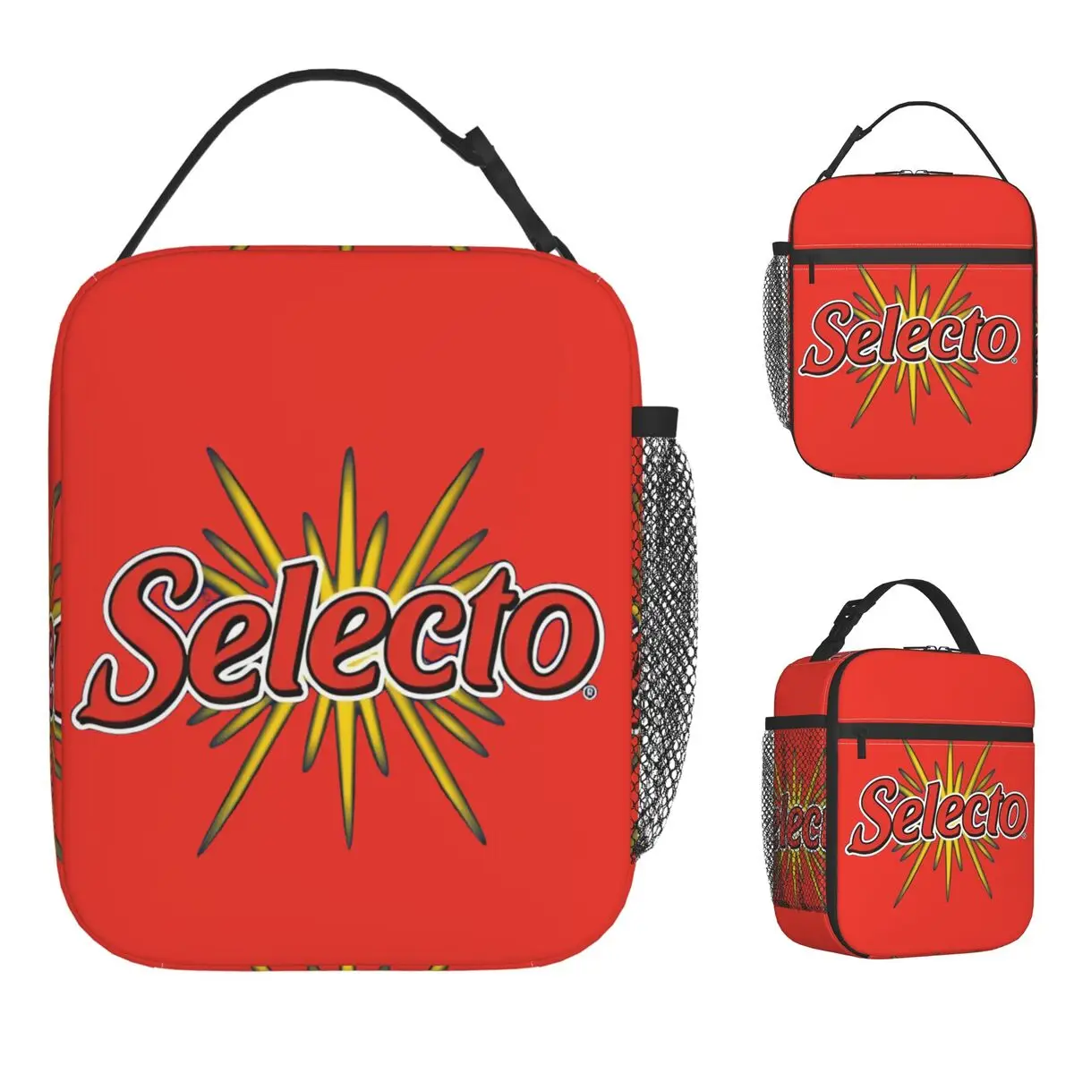 Bolsa de almuerzo con Logo de Selecto Argelia, fiambrera con aislamiento portátil, bolsa refrigeradora de Picnic Unisex, bolsos de mano térmicos Retro impermeables