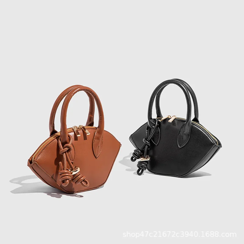 

2025 новый стиль, модная сумка через плечо на одно плечо в стиле ретро с двойной ручкой, украшенная металлическими бусинами