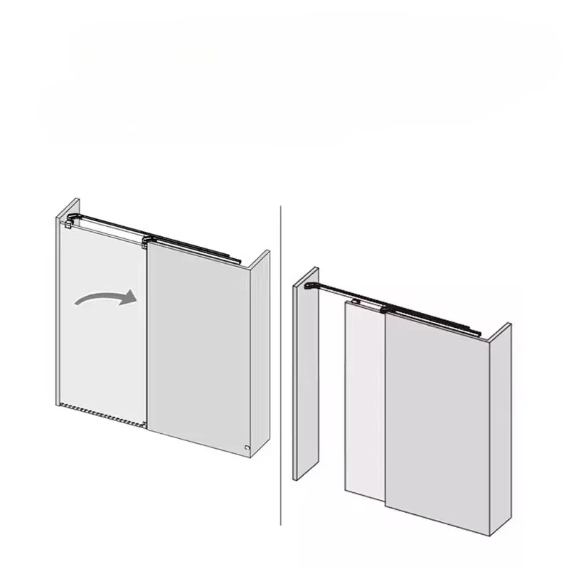 Electric referral bus door sliding door slide rail cloakroom invisible  sliding flat door track hardware accessories