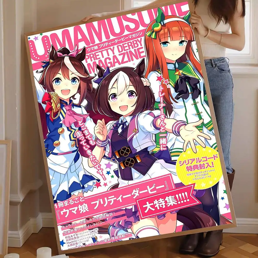 أنيمي أوما موسومي جميلة ديربي أنيمي الكلاسيكية خمر الملصقات خمر غرفة المنزل بار مقهى ديكور الشمال ديكور المنزل