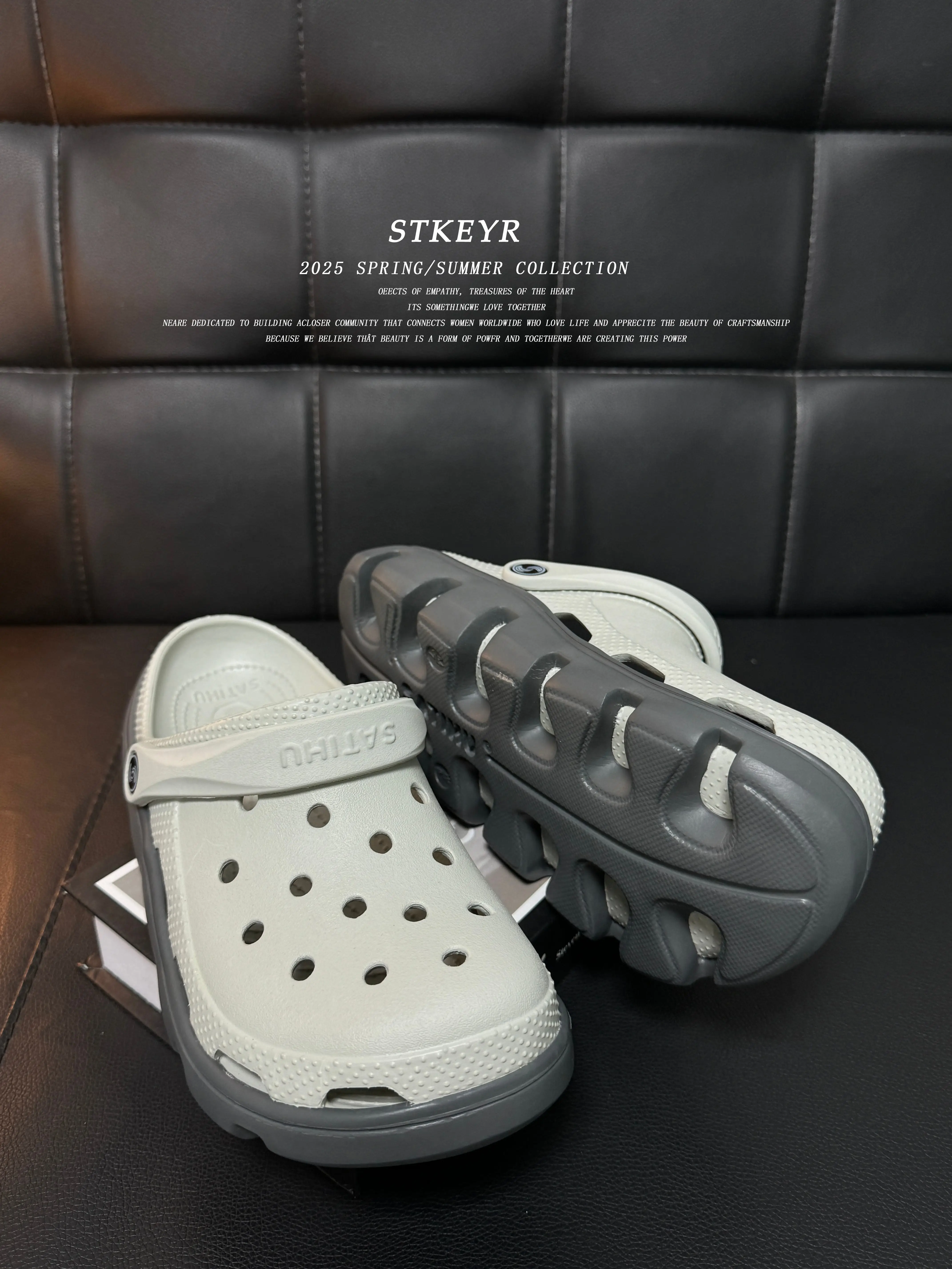 

EVA hole shoes heightening shoes womens outer wear 2025 new non slip stepping on shit feeling beach two wear sandals in summer