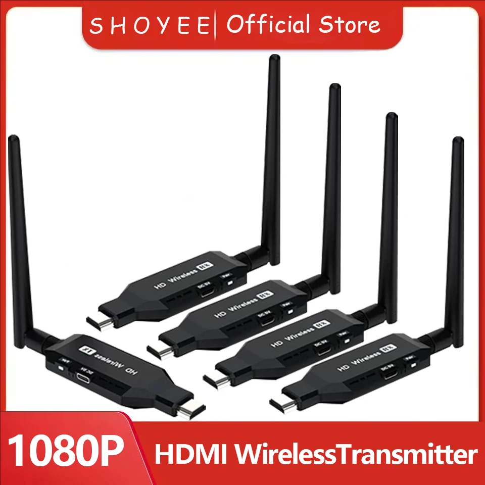 Transmisor y receptor HDMI de vídeo inalámbrico 5G, extensor HDMI, transmisor de Audio Bluetooth para reuniones, ordenador portátil, TV, proyector