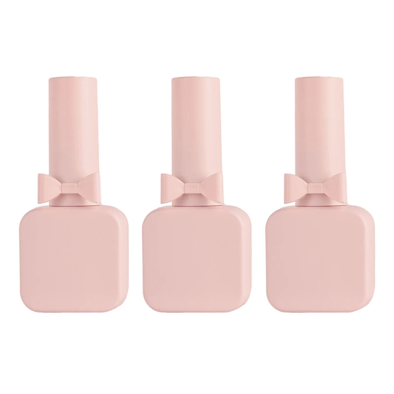 10Ml Nagellak Fles Cosmetische Glazen Fles Sub-Fles Cosmetische Pot Nail Beauty Olie Verpakking Fles Roze Strik