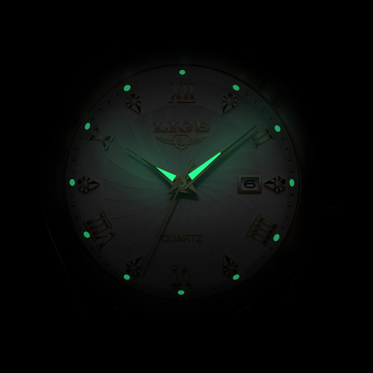 LIGE Fashion Genuine Leather Watch For Women Casual Waterproof Women's Bracelet Watch Outdoor Sport Luminous Quartz Ladies Watch