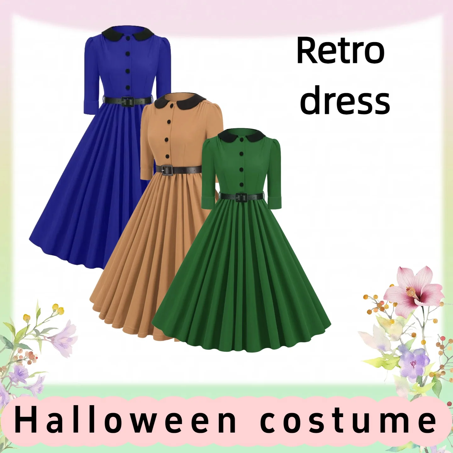 

Женское винтажное платье, расклешенная макси-юбка, стиль для повседневной носки, повседневные прогулки, вечеринок, выпускных и тематических мероприятий