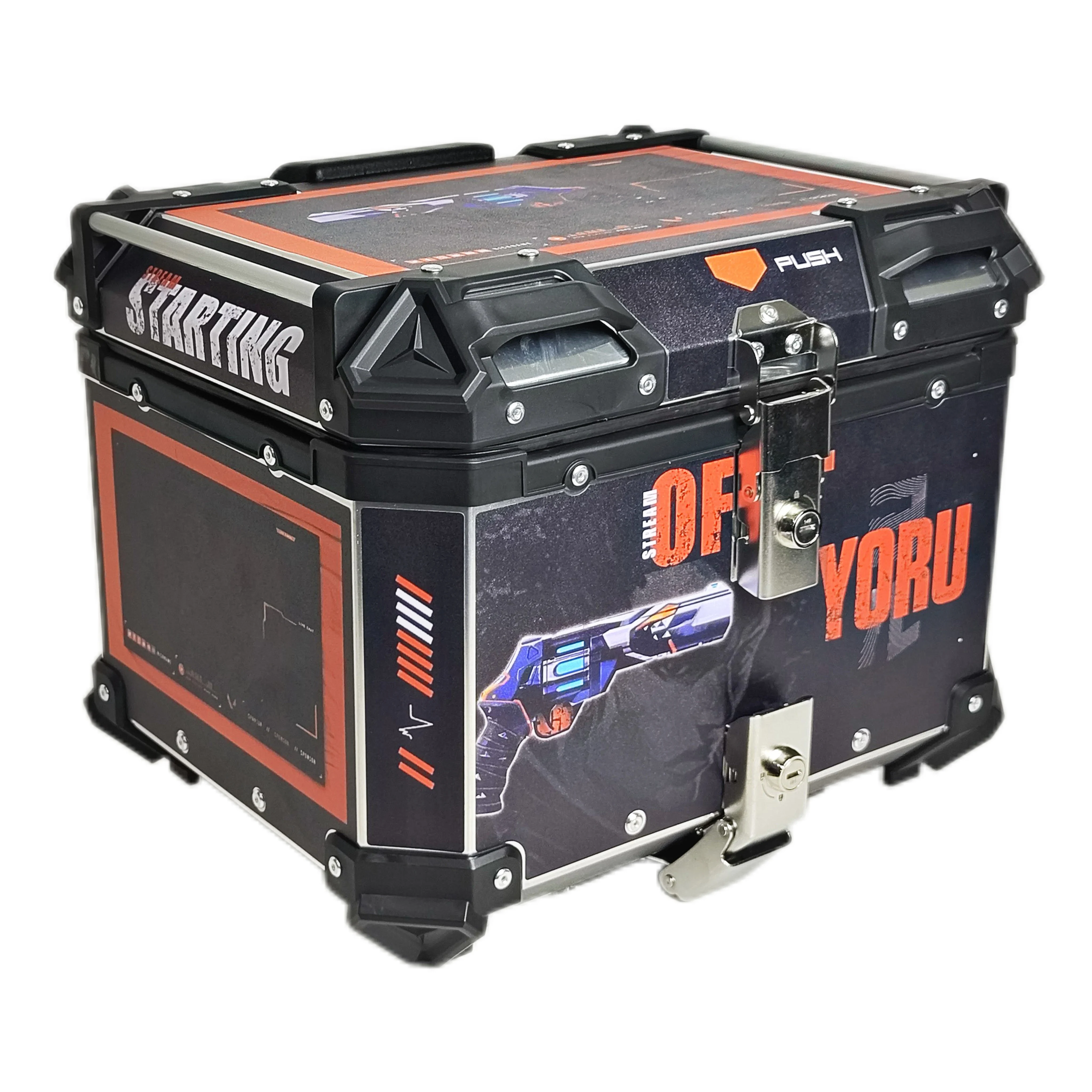 

STLF 55L Universal Top Case Rear Motorcycle Trunk Tail Box Luggage Tool Cases