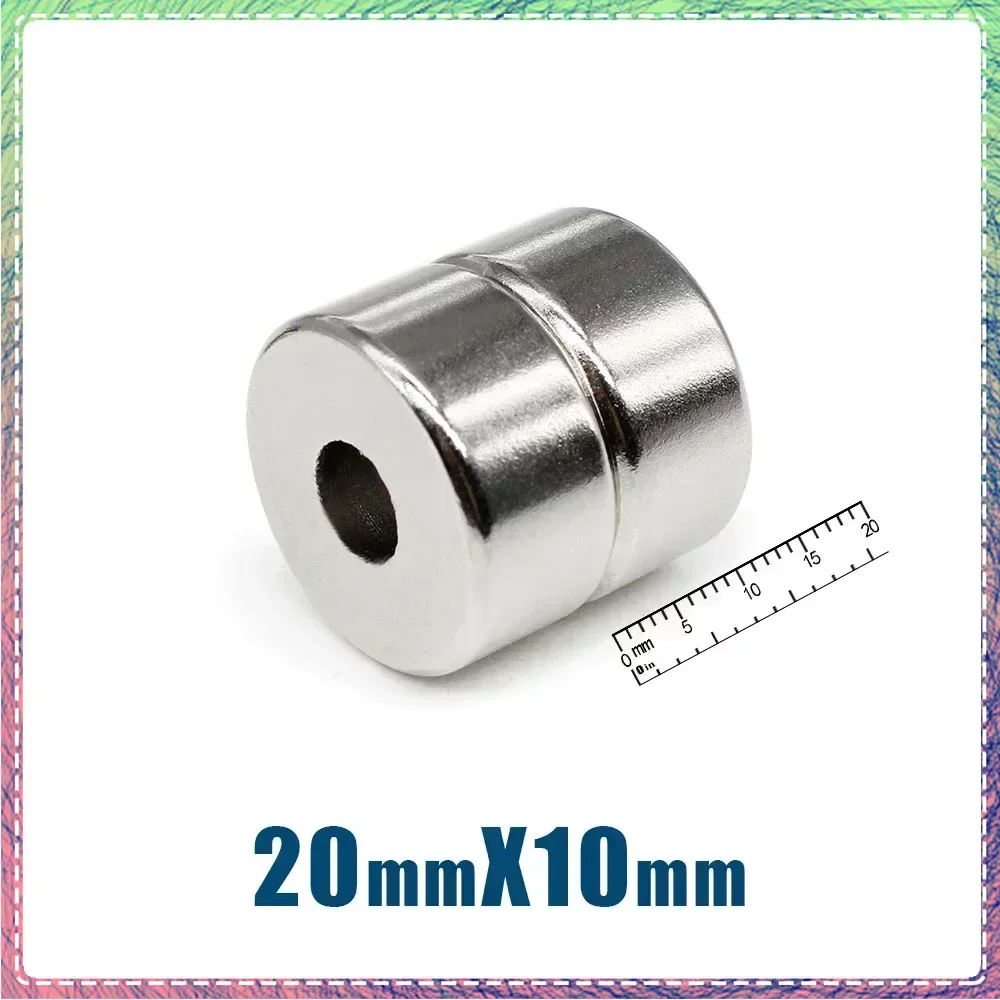 

2/5/10/20PCS 20x10-6mm Disc Rare Earth Neodymium Magnet Hole 6mm Countersunk Round Magnets Strong N35