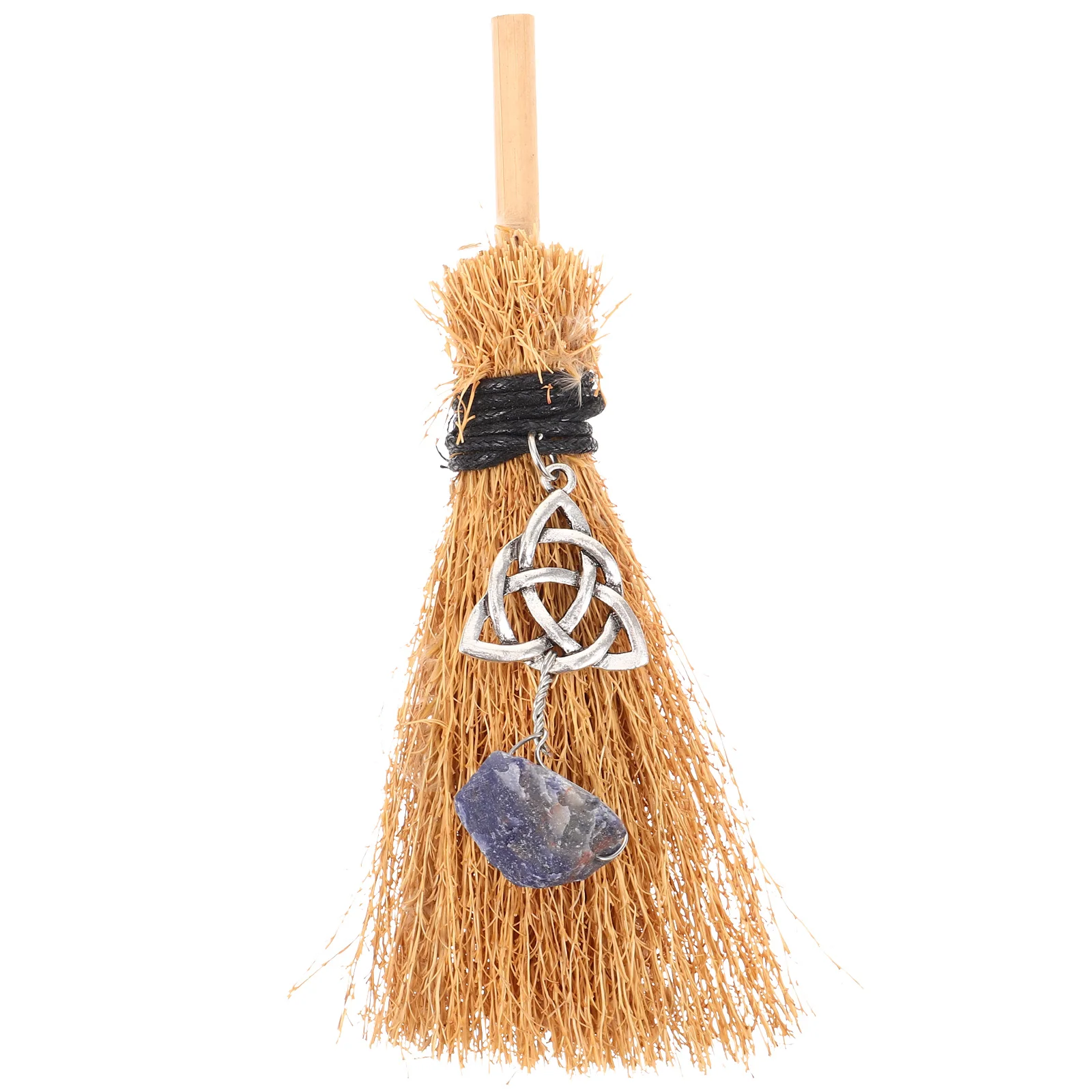

Mini Broom Props Witch Brush Soft Costume Ball Supply Wood Hanging Decor Halloween Party Pendent