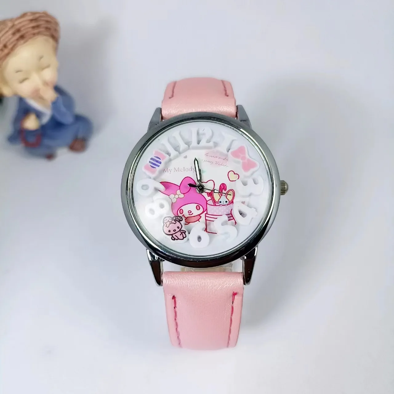 MINISO Hello Kitty Cartoon Children\'s Watch 3D Stereoscopic Screen waterproof  Children Wrist Watch girl Christmas Gift