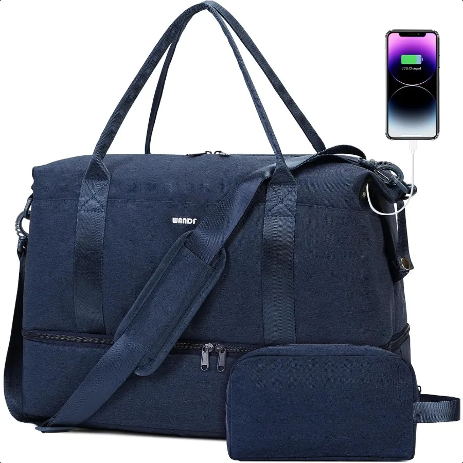 

For Spirit Airlines 18x14x8 Personal Item Bag Underseat Carry On Bag with Wet Pocket Shoe Compartment USB Charging Port