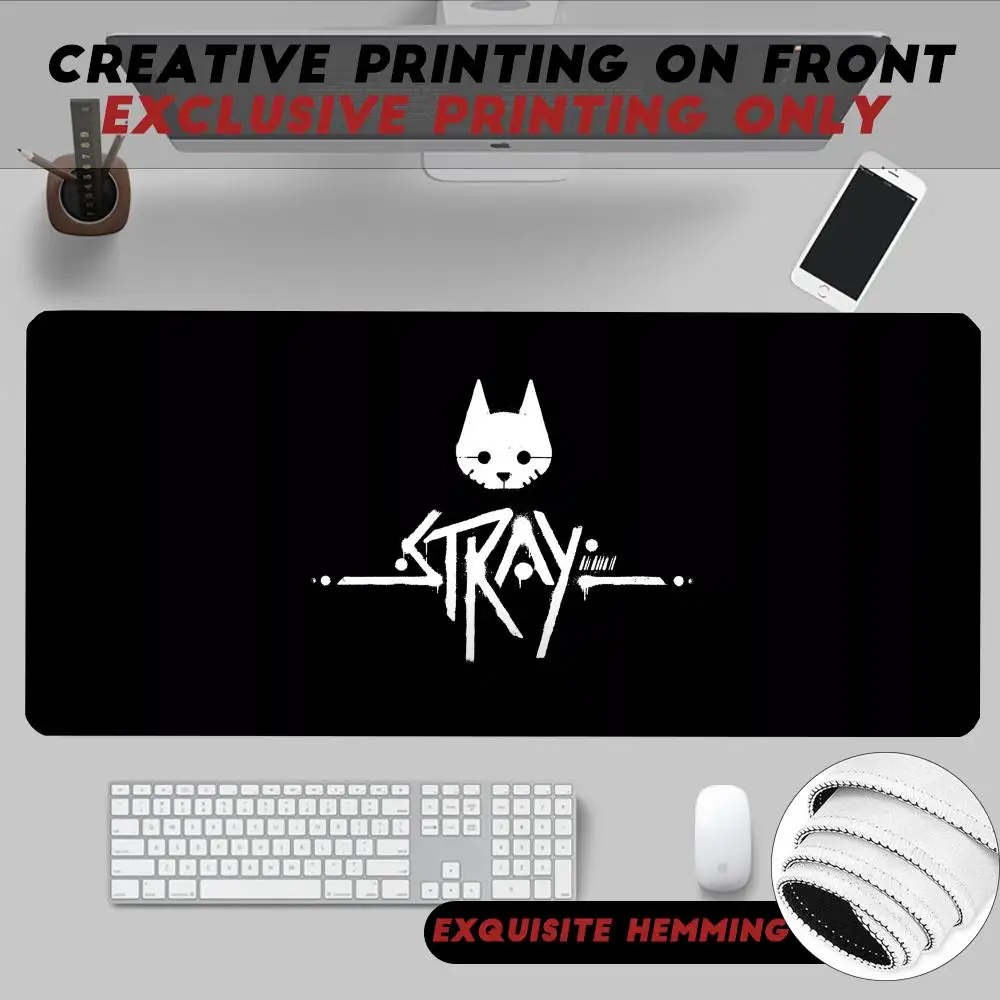 

Mouse Pad Non-Slip Rubber Edge locking mousepads Game play mats Indie adventure video game Stray for notebook PC computer