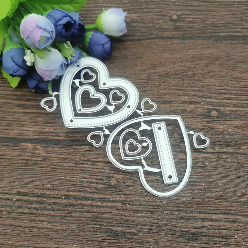 Miłość album Shaker metalowe wykrawacze szablony Scrapbooking karta albumu na zdjęcia narzędzie do tłoczenia papieru DIY